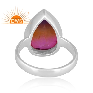 แหวนควอตซ์แบบซ้อนได้ทำจากเงินแท้คุณภาพดีได้รับการปรับแต่งได้สำหรับ925 - Product Image 4