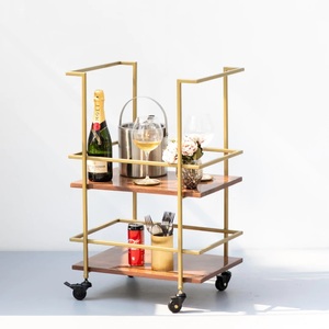 Chariot en métal design attrayant chariot de service fait main classique élégant chariot en métal décoratif pour la maison - Product Image 1