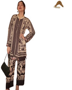 New 2024 Indian & Pakistani Premium <b>Silk</b> <b>Kurta</b> Salwar with Heavy Embroidered Cotton Inner & Viscose Jacquard Print Dupatta - Product Image 1