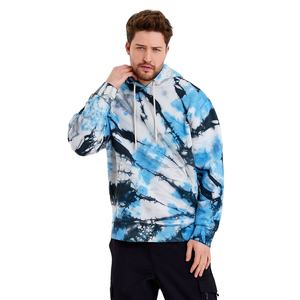 Wholesale Loose Fit Mens <b>Tie</b> <b>Dye</b> Hoodie Oversized Cotton Fleece Pullover <b>Sweatshirt</b> Streetwear Custom Logo Unisex Hoodie - Product Image 5