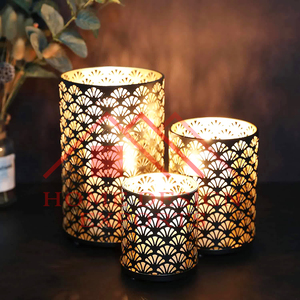 Hot Selling Handmade Glass Candle Vote T Light Holder Candle <b>Jar</b> - Product Image 3