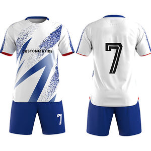 TRADE IN MFG, camiseta de fútbol con logotipo totalmente personalizado con cuello, conjuntos de uniformes de fútbol, camiseta de fútbol de malla transpirable - Product Image 1