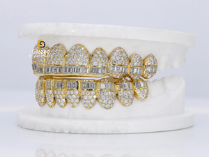 Bijoux fins Hip Hop Moissanite Grillz personnalisé réel vendu plaqué or 925 argent glacé VVS Moissanite diamant dents Grillz - Product Image 3