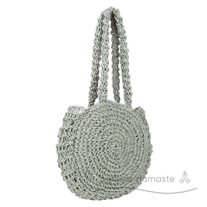 Borsa con tracolla in macramè verde mare fatta a mano con tracolla Eco-Boho all'ingrosso finlandia germania Sweden Iceland - Product Image 6