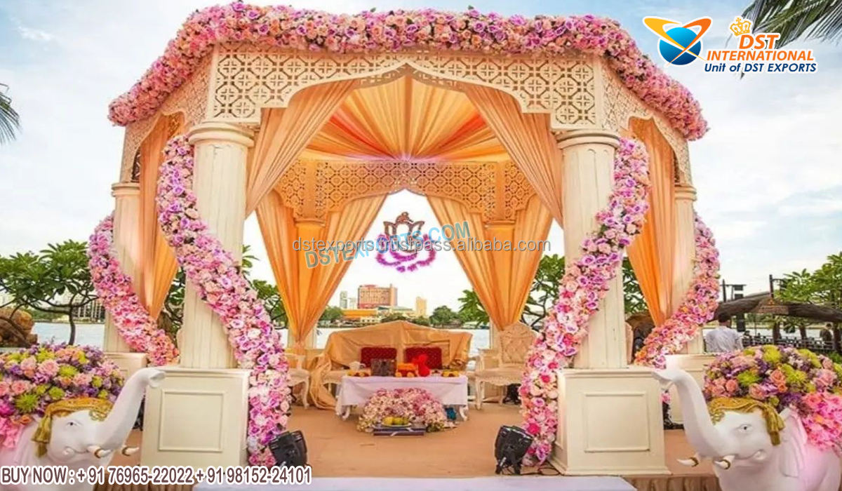 Kalyan South Indian Wedding Mandap Decor South Indian Style Wedding Mandap  Decor South Indian Tirupati Wedding Mandap Setup UK