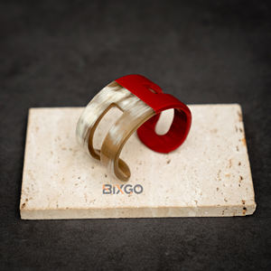 New Arrival <b>Fashionable</b> Custom Natural Buffalo Horn Cutout Design Handicraft <b>Cuff</b> <b>Bracelets</b> Accessory - Product Image 1