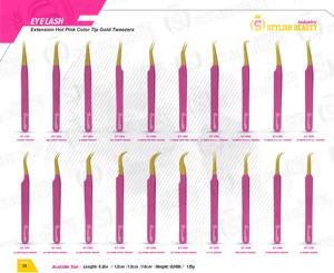 Pinzas Profesionales para Extensiones de Pestañas, Pinzas Curvas y Rectas de Acero Inoxidable, Herramientas de Salón para Pestañas, Marca Privada OEM - Product Image 6