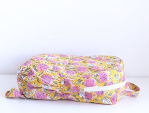 Large Capacity Bohemian <b>Summer</b> <b>Quilted</b> Travel Backpack with Handbag Hand Block Print Zipper Closure for Outdoor Camping & Hiking - Product Image 5