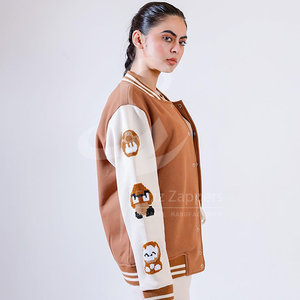 Vintage Premium Double-Layered Varsity Jacket Unisex Letterman Chenille Embroidery Custom Embroidery Streetwear Unisex - Product Image 6