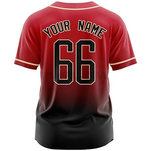 Maillot de baseball pour homme, imprimé, personnalisable, respirant, grande taille, maille, évacuation de l'humidité, protection UV pour les sports de plein air, été - Product Image 4