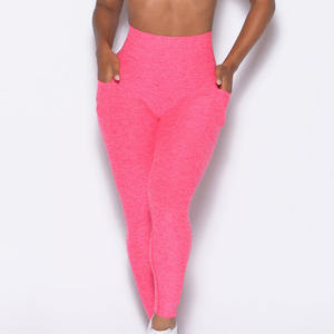 Dernier néon taille élastique Scrunch fesses avec poches latérales Leggings taille haute Active Wear Leggings Gym Workout Leggings pour les femmes - Product Image 1