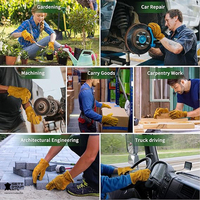 Gants de travail de jardinage OEM à écran tactile en cuir de vachette résistant aux épines pour hommes et femmes, robustes pour les travaux de jardinage, le cyclisme et la pêche