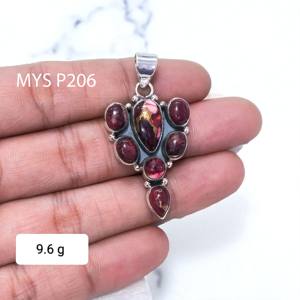 Precio al por Mayor de Colgantes de Plata de Ley 925 y Colgantes de Plata con Piedras Preciosas de Turquesa Rosa Dahlia - Product Image 1