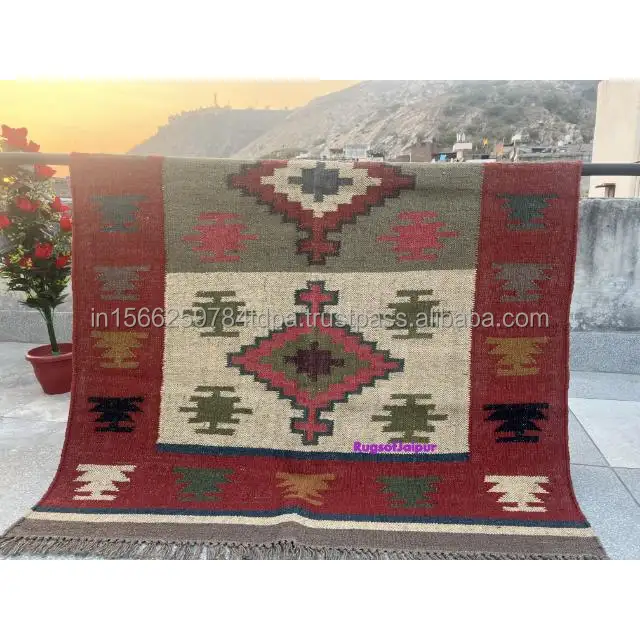 Khu vực 8x10 thảm lớn quá khổ kilim tân gia Thảm Á hậu làm bằng tay len đay thảm dệt Ấn Độ thủ công thủ công mỹ nghệ thủ công