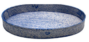 Juego de servicio de metal moderno de 3 bandejas redondas de tamaño mediano, bandeja de pátina gris para el hogar, restaurante y decoración de bodas - Product Image 3