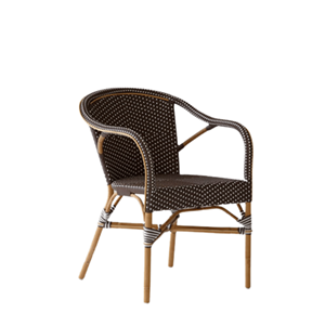 Chaise de salle à manger de style moderne vintage en rotin tissé pour meubles de maison et d'hôtel faits à la main au Vietnam - Product Image 4