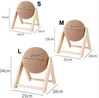 Planche à gratter pour chat et boule à gratter, résistante à l'usure et sans peluches, jouet pour chat pour affûter les griffes et s'occuper de soi-même.