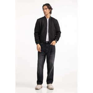 Vestes décontractées streetwear automne-printemps coupe classique avec col montant et fermeture éclair MN-JKT-WS24-301 finition enduite taille XL - Product Image 6