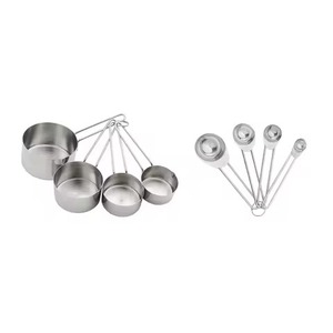 Premium Stainless Steel <b>Measuring</b> Spoons & Cup Set Stainless Steel <b>Measuring</b> Handle for Baking and Cooking - Product Image 5