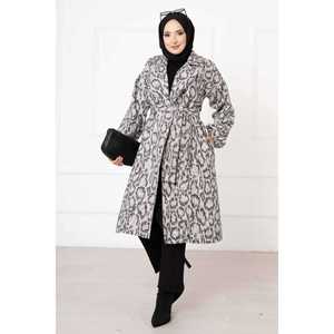 Abrigo de Cachemira Reversible con Estampado de Leopardo para Mujer, Estilo Vintage Largo, con Capucha, Decoración de Botones, Ropa de Invierno Informal, Talla XL - Product Image 3