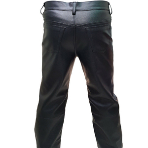 Pantalon en cuir véritable de haute qualité pour hommes Pantalon en cuir de couleur noire en peau de mouton au meilleur prix Fabriqué au Pakistan - Product Image 2