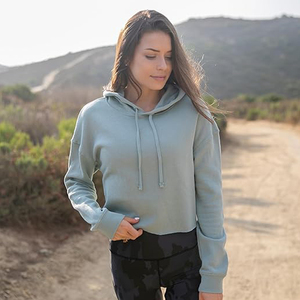 Jersey corto para mujer Sudaderas con capucha de lana Jersey informal Trajes de invierno Manga larga con cordones - Product Image 6