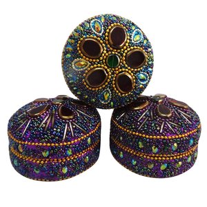 Handmade High Quality Lac Beaded Material Vanity and Storage <b>Organiser</b> <b>Pill</b> <b>Box</b> and Table Storage Jewellery Boxes - Product Image 5