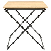 Table d'appoint moderne en fer et marbre, avec structure en métal noir, table basse, meuble d'appoint pour canapé de salon, mobilier pour projets hôteliers