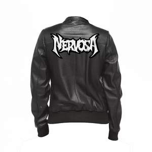 Stylish Men's Custom Street Style Leather <b>Jacket</b> with Fashionable Embroidery for Winter - Product Image 5