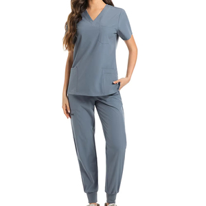 Uniformes de Hospital Transpirables Más Vendidos, Uniformes Médicos Casuales para Mujer, Bordado Personalizado, Uniformes de Enfermería de Manga Corta - Product Image 6