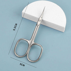 Ciseaux à cuticules de beauté ergonomiques à double ressort en acier inoxydable, courbés, tranchants, argentés, de qualité supérieure, durables, légers et faciles à utiliser - Product Image 5