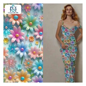 100% Rayón Viscosa Arruga 5d Tela impresa digital 30*24 Tela de crepé tejida - Product Image 6