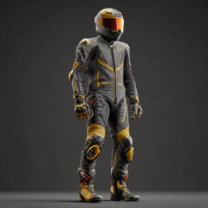 Warm Motorcycle Leather Suit <b>Men's</b> Genuine Leather Zipper Jacket PU Racer Pant <b>Set</b> <b>Men</b> Riding Racer Suits <b>Mens</b> - Product Image 3