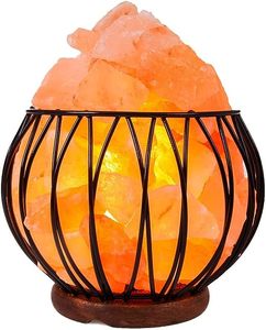 Lampes à panier à tige de fer large avec morceaux de sel dans des tailles personnalisées, lampes à sel de l'Himalaya de qualité supérieure, lampes à sel à bas prix - Product Image 1