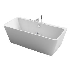 Baignoire Spa Intérieure Whirlpool VALLERIE Blanche 170 X 75 cm Moderne Autoportante avec Jets de Massage Installation Facile - Product Image 2