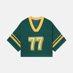 Maillot de football américain à séchage rapide et à manches courtes avec impression par sublimation et surdimensionné au meilleur design pour femmes - Product Image 6