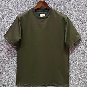 300GSM 100% algodón orgánico Cruz Terry camisetas peso pesado de gran tamaño cuello redondo etiqueta personalizada diseño sólido patrón en blanco OEM ODM - Product Image 2