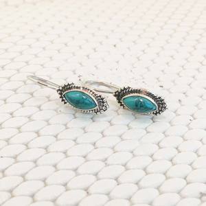 Wholesale 925 Sterling <b>Silver</b> Earrings with Turquoise Cab Gemstone Popular Design for Gift - Product Image 3