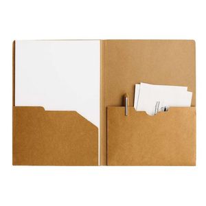 Giấy Kraft thư mục bán buôn A4 thư mục tập tin với 2 túi sinh thái thân thiện với tài liệu tổ chức cho văn phòng và trường học - Product Image 1