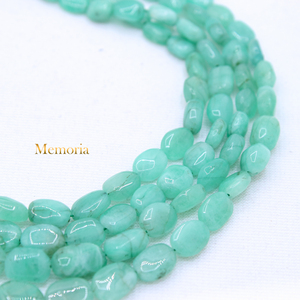 Cuentas de piedras preciosas de Esmeralda natural Collar de piedras preciosas lisas de 3 capas Joyería artesanal única fina Precio al por mayor - Product Image 6