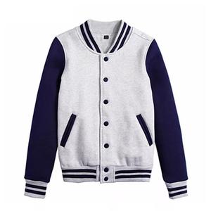 Chaqueta de béisbol GAF Mangas de cuero Chenille Bordado Parche Logo Chaqueta de béisbol Chaqueta de contraste para hombres - Product Image 3