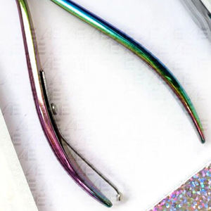 RAINBOW COLOR <b>MIRROR</b> FINISH Stainless Steel Professional Thick Nails Finger Nail Care Kit Curved Blade Wide Jaw Opening Clipper - Product Image 5