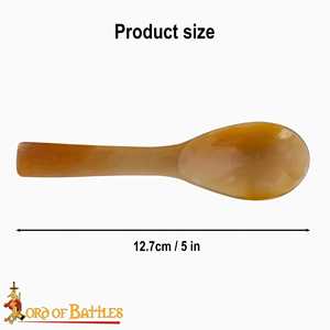 Juego de cubiertos de cabeza de cuerno de diseñador de 6 cucharas, vajilla de mesa, juego de cubiertos para ensalada, mango curvo, herramientas para servir ecológicas - Product Image 5