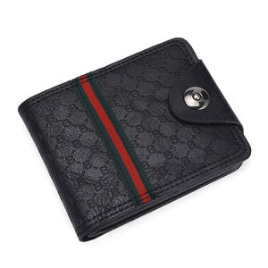 Dernier portefeuille en cuir pour homme, portefeuille en PU, portefeuille personnalisé à double pliage, portefeuille simple à double bouton - Product Image 6