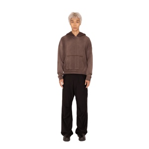 Sudadera con Capucha Térmica Extra Grande para Hombre, Estilo Vintage, Lavada, Gruesa, de Invierno, con Logotipo Personalizado, 100% Algodón, Lavada con Ácido, Estilo Francés - Product Image 1