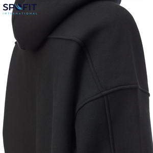 Boxy Fit sweat à capuche épais hommes blanc 100% coton polaire pull personnalisé poids lourd sweats à capuche et sweats en gros - Product Image 5