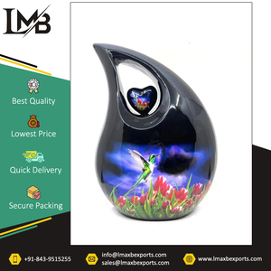 Venta al por mayor hecha en India, suministros funerarios de primera calidad, urnas de cremación en forma de lágrima de aluminio para cenizas - Product Image 5