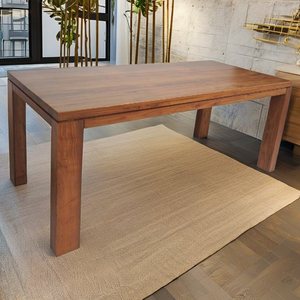 Table à manger en noyer massif esthétique minimaliste Construction robuste Mobilier de maison rustique raffiné Noyer foncé Vietnam | WT5056P | - Product Image 5