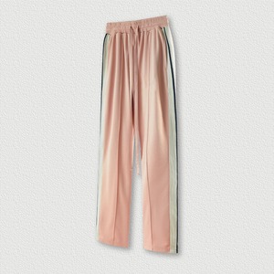 กางเกงกีฬาขาตรงเอวสูงทรงแบ็กกี้ผ้าแคนวาสไซส์ใหญ่พิเศษงานเย็บปะติดด้านข้างสำหรับฤดูร้อน - Product Image 3