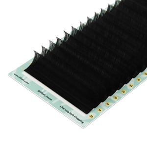 Bandejas de Pestañas de Seda Clásicas, Color Negro Mate, Cachemira, Fácil de Despegar, Volumen en Abanico, Venta al por Mayor con Logotipo Personalizado, Súper Densas - Product Image 1